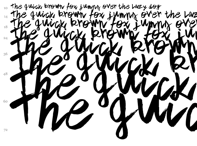 Aple Time font waterfall